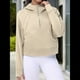 thumbnail image 5 of Sudadera con Capucha para Mujer, de Larga, Corta, con Media Cremallera y Bolsillos con Orificio para el Pulgar. Albaricoque S, 5 of 6