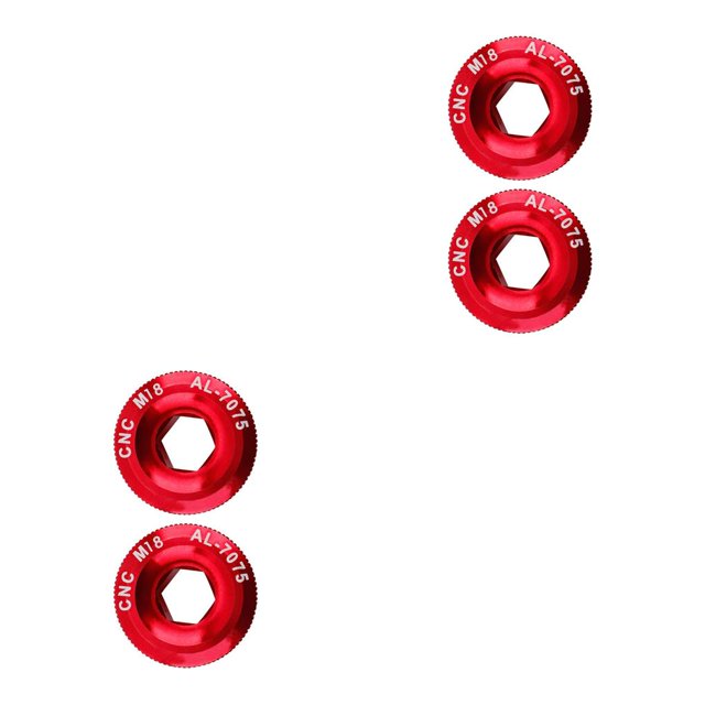 Greeniant Paquete de 2 tornillos de manivela portátil antioxidante M18 Color sólido desmontable reemplazo de perno de bicicleta de montaña Rojo 2piezas