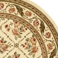 thumbnail image 5 of SAFAVIEH Lyndhurst Mason Floral Border Area Rug, Ivory, 5'3" x 5'3" Round, 5 of 7