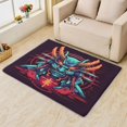 thumbnail image 2 of Samurai Area Rug - 6x8 Rug - Samurai Rug - Japanese Anime Horror Area Rug - Japan Teal and Red Rugs - Boys Carpet, 2 of 7