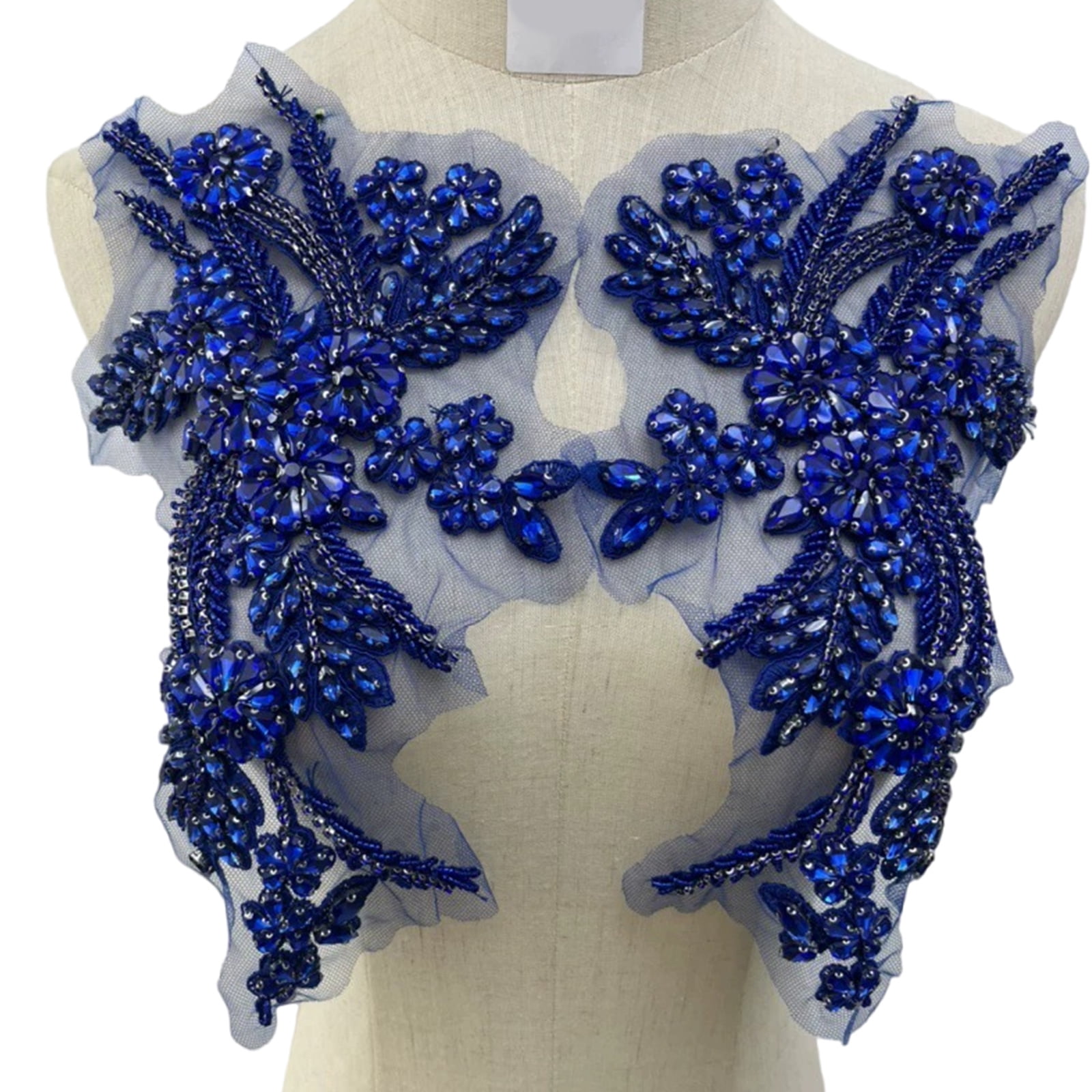 Heacy Duty Jeweled Rhinestones Patches Applique Crafts for Jeans Hat Bag Scarf Curtain Clothes Accessories Badges Sew on
