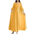 thumbnail image 3 of Women Oversized Maxi Dress Long Floor Length Dresses Casual Loose Baggy Crew Neck Summer Swing Beach Dress, 3 of 5
