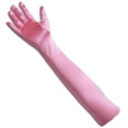 thumbnail image 1 of Tapp C. Classic Adult Size 22"Long Opera Length Satin Gloves - Pink, 1 of 3