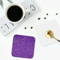 thumbnail image 5 of Kll Square Drink Coasters Set Of 4,Pu Leather Absorbent Coasters Set Decorative Coffee Cup Coasters Housewarming Gift For Home Decor-Glitter Purple, 5 of 9