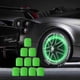thumbnail image 1 of Fiudx Tapones Fluorescentes Universales para Válvulas de Neumáticos de Coche, 12 Unidades, Tapones para Válvulas de Neumáticos, Tapones de Presión para La Mayoría de Coches, Motocicletas, Suv, Camion, 1 of 4