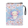 thumbnail image 2 of HELLHERO Axolotl Sakura Sky Book Sleeve Protector Book Cover Sleeve Pouch for Lightweight Book Organzoer Holder Polyester with Handle and Zipper, 2 of 8