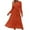 Orange, variant on Wrap V Neck Dress for Women Flowy Chiffon Dresses Plus Size A Line Midi Dress Loose Long Sleeve Boho Dresses Soft Cozy Waist Dress Black L