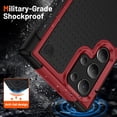 thumbnail image 6 of for Samsung Galaxy S22 Ultra Case, S22 Ultra Case with Self Healing Flexible TPU Screen Protector[2 Pack], Military Grade Dual-Layer Heavy Duty Case for Galaxy S22 Ultra 5G-Red and Black, 6 of 11