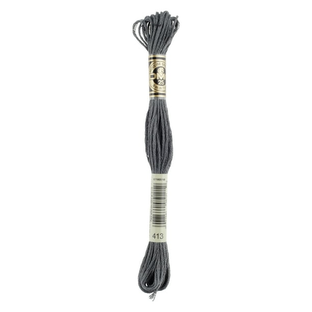 DMC Mouline 117413 SixStrand Embroidery Floss, Dark Pewter Gray, 8.7