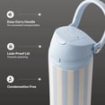 thumbnail image 4 of TAL 24oz Stainless Steel 2-in-1 Straw and Chug Water Bottle with Push Lid, Light Blue Stripe, 4 of 12
