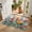SeaGreen, variant on Half Circular Door Mat 16"x24", Spring Floral Absorbent Non Slip Welcome Mats for Front Door, Farmhouse Flowers Summer Botanical Diatomaceous Entryway Rug for Bathroom Kitchen Apartment Entrance