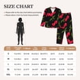 thumbnail image 4 of Fuzoiu Cherry Print Women's Long-Sleeved Pajama,Lounge Button Down Nightwear,Womens Notch Collar Pajama Set-XX-Large, 4 of 7