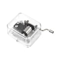 thumbnail image 1 of 18 Notes Clear Acrylic Music Box Hand Crank DIY Mechanical Music Box Classic Musical Ornaments, 1 of 8