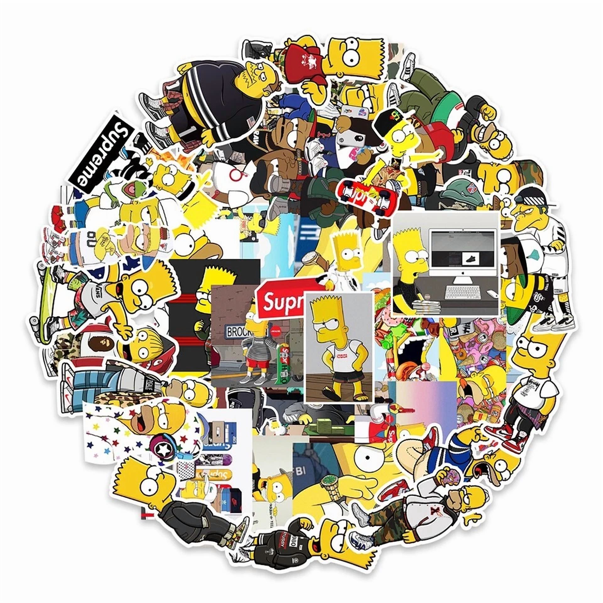 BUTTERFLY- 50Pcs Waterproof Vinyl Stickers The Simpsons Luggage Phone Laptop Window Fridge