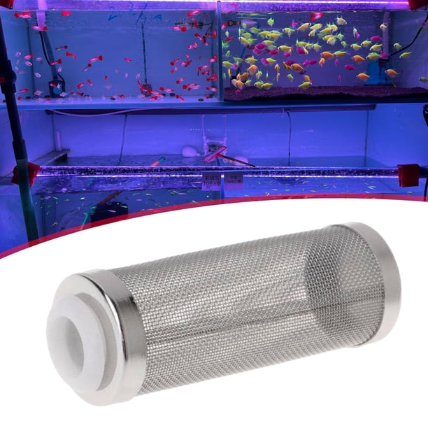 Protector de filtro para pecera, malla de filtro de acero inoxidable para acuario, filtro de entrada de peces multiusos para suministros para peceras S