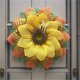 thumbnail image 3 of Corona De Girasoles Para La Puerta Principal Exterior. Guirnalda De Girasoles. Adorno De Pared De Girasoles. Corona De Arpillera. Guirnalda De Girasoles Amarillos. Adornos Festivos De Bienvenida., 3 of 6