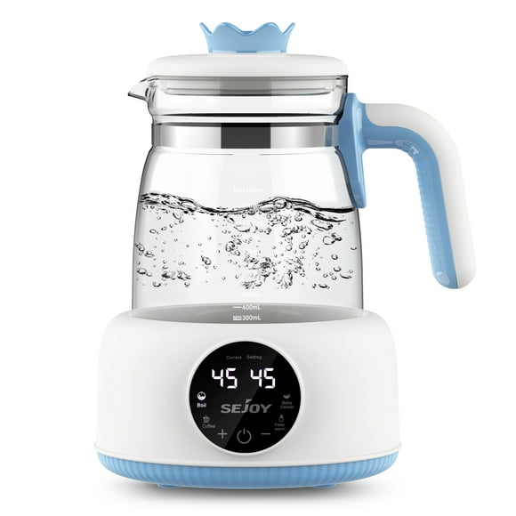 Sejoy Baby Water Kettle Temperature Control, Warm Formula Dispenser Instant Electric Tea Coffee Kettle, White
