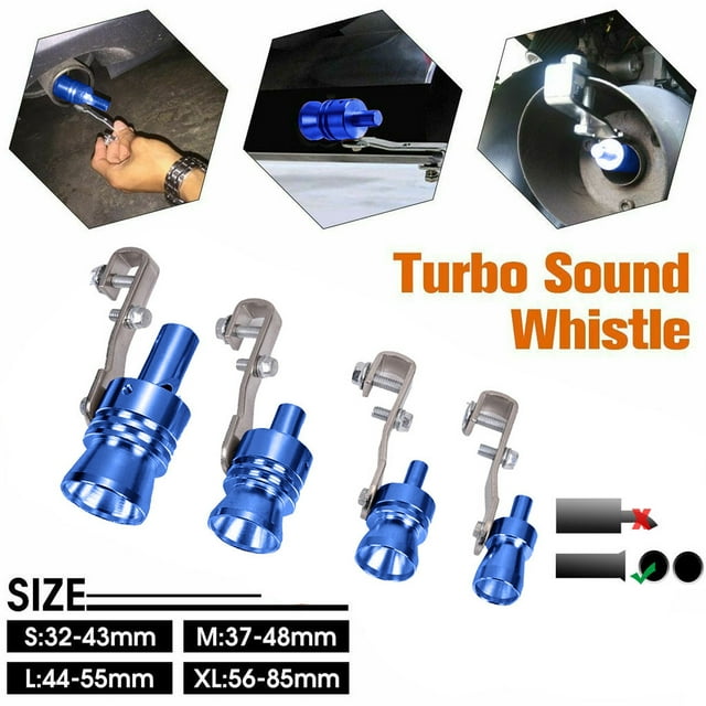 Yrmaups 4Pcs Turbo Whistle for Exhaust Pipe, Aluminum Sound Enhancer for All Cars, Vehicle Turbo Sound Simulator for Racing, Off-Road, Performance Modification