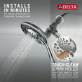 thumbnail image 4 of Delta Faucet Shower Head, 4-Setting In2ition, 2-in-1 Shower Head with Handheld Spray, Chrome, 4 of 6
