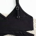 thumbnail image 4 of kpoplk Girls 3 Pieces Bikini Bathing Suit with Rash Guard Pants Quick Dry Swimwear Cover-Up Sets(Black,4-5 Y), 4 of 8