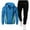 Sky Blue, variant on HOMADLES Men Sets 2 piece Outfits with Hoodie Solid Long Sleeve Sweatshirt Sweatsuit Baggy Sweatpants Drawstring Jogger Outdoor Sports Sweatpants Outfits Wine 2XL
