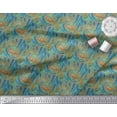 thumbnail image 2 of Soimoi Brown Cotton Duck Fabric Palm Leaves Print Fabric by Yard 42 Inch Wide, 2 of 3