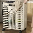 thumbnail image 4 of Foldable Laundry Basket with Wheels, Multi-Functional Portable Dirty Clothes Hamper, Toy Storage Basket with Handle for Easy Transportation and Organization, 4 of 6