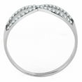 thumbnail image 3 of Luxe Jewelry Designs Women's Stainless Steel Ring with Round CZ - Size 6 (Pack of 2), 3 of 4