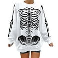 thumbnail image 2 of Halloween Skeleton Sweatshirts for Women 2025 Long Sleeve Crewneck Skeleton Graphic Sweatshirt Pullover Tops, 2 of 5
