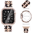 thumbnail image 2 of ALMNVO Strap+Case Compatible with Apple Watch Bands 40mm 41mm 38mm 44mm 45mm 42mm Metal Watchband Cuban Link Bracelet Replacement iWatch Series 8 7 SE 6 5 4 3 2 1, 2 of 9