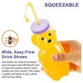 thumbnail image 4 of "3 Vaso Entrenador Bebida Oso Kit Con Popotes Y Cepillo Agua Oso Belug Multicolor ", 4 of 5