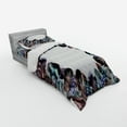 thumbnail image 3 of Ambesonne Boho Bedding Set 4 Pcs, Bird Feathers Circle Art, Queen, Mauve Black Blue, 3 of 3