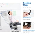 thumbnail image 5 of Dkelincs Big and Tall Office Chair 400 lbs Adjustable Heavy Duty Ergonomic Computer Desk Chair with Armrest, White, 5 of 9