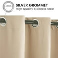 thumbnail image 2 of CJC Outdoor Blackout Curtains - Top and Bottom Rustproof Steel Grommets - for Patio Garden Gazebo Porch Sliding Door, Beige, 2 of 13