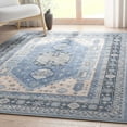 thumbnail image 7 of Well Woven Apollo Nicosia Vintage Medallion Blue Flat-Weave Easy to Clean 7'7" x 9'10" Area Rug, 7 of 7