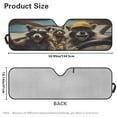 thumbnail image 7 of Uorisanigo Windshield Sun Shade for Jeep Wrangler JK JKU JL JLU1997-2024, Cute Raccoon Driving Front Window Visor Shade Blocks UV Rays Foldable Sunshade with Storage Pouch, Easy to Store, 7 of 7