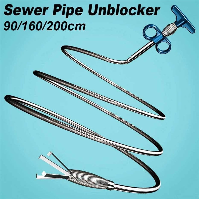 47/70CM Pipe Unclogging Brush Bathroom Hair Sewer Sink Cleaning Brush  Flexible Cleaner Sewer Blockage Plug