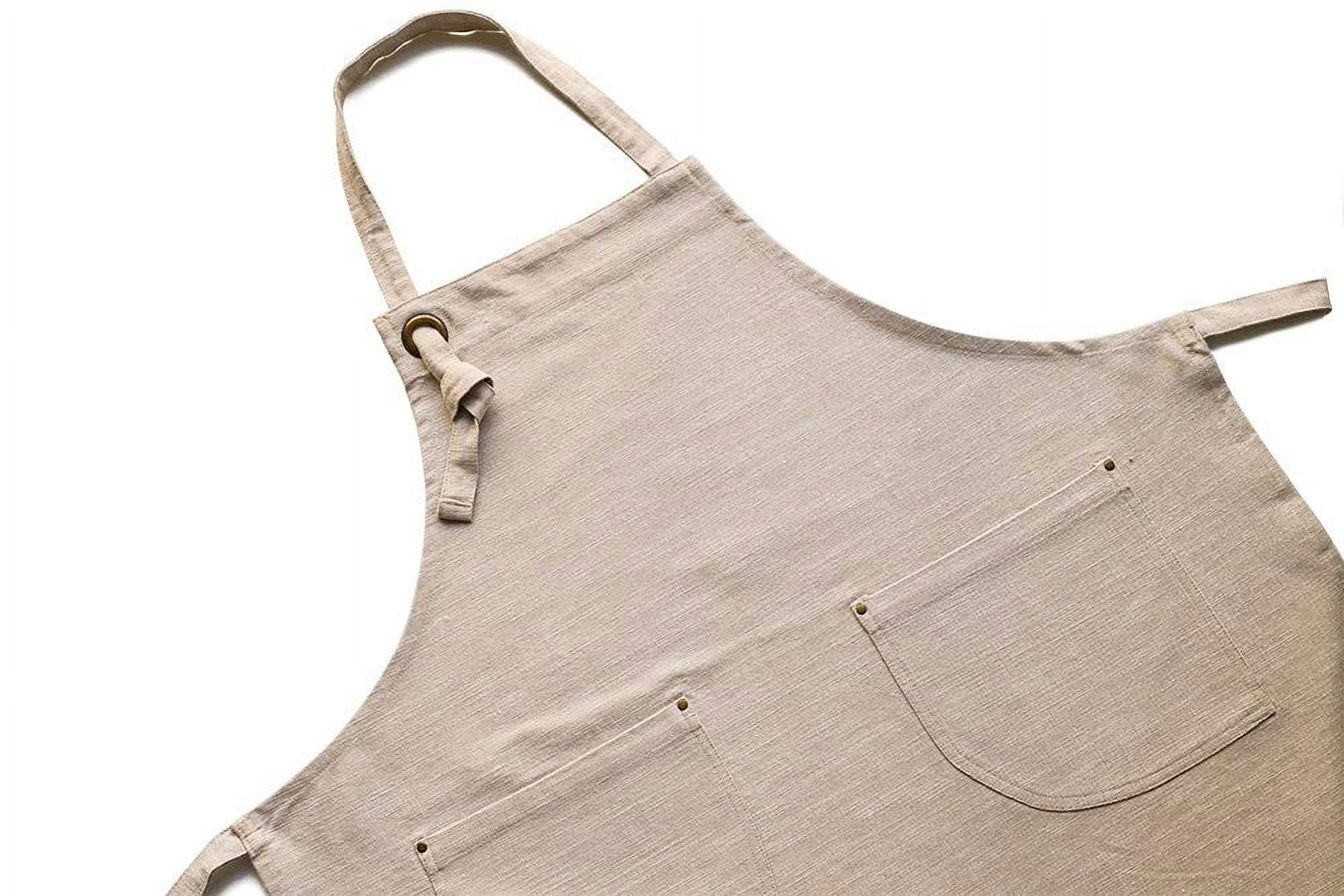 Christopher Kimball's Milk Street Chambray Slub Apron | 100% Cotton, Machine Washable | Perfect for Cooking, Entertaining, and Protecting From Kitchen Spills - Pure Cashmere