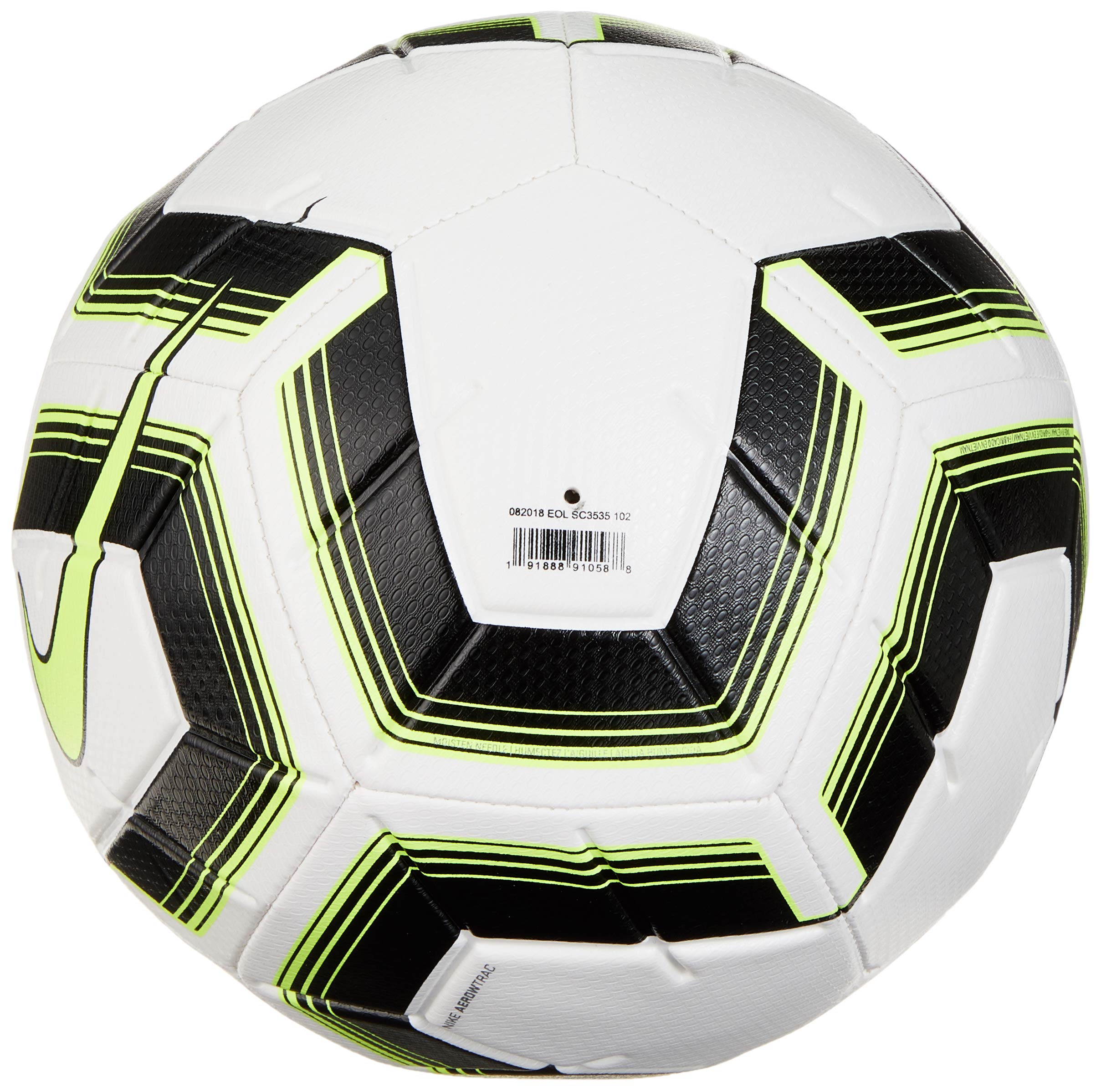 NIKE Unisex's Strik Team Ims Football Training Balls, White/Black/Volt/Volt, 3