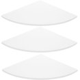 thumbnail image 1 of XYCCA 3Pcs Triangle Ventilateur en Forme de Rack: Flottant Suspendu Étagères d'Angle - Quart Rond Étagères de Stockage Mur d'Affichage en Bois Blanc-0628, 1 of 5
