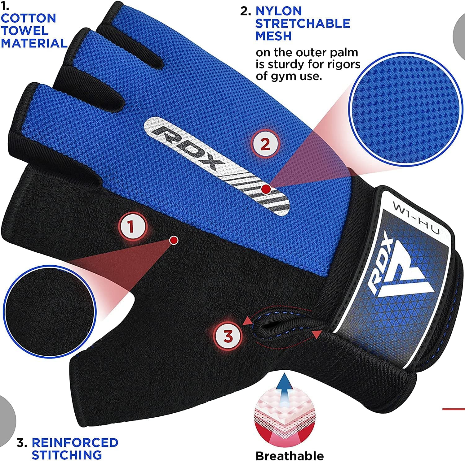 Gants De Fitness Ouverts Avec Coussinets Antidérapants - Paire Pour Musculation, Haltérophilie, Tractions - Respirants Et Légers - Protection Des Mains