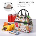 thumbnail image 5 of Naloa Christmas Gingerbread Cookies Print Lunch Bag for Women & Men Insulated Lunch Box or Cooler Lunch Tote Bags for Work, Travel, Outdoor, 5 of 5