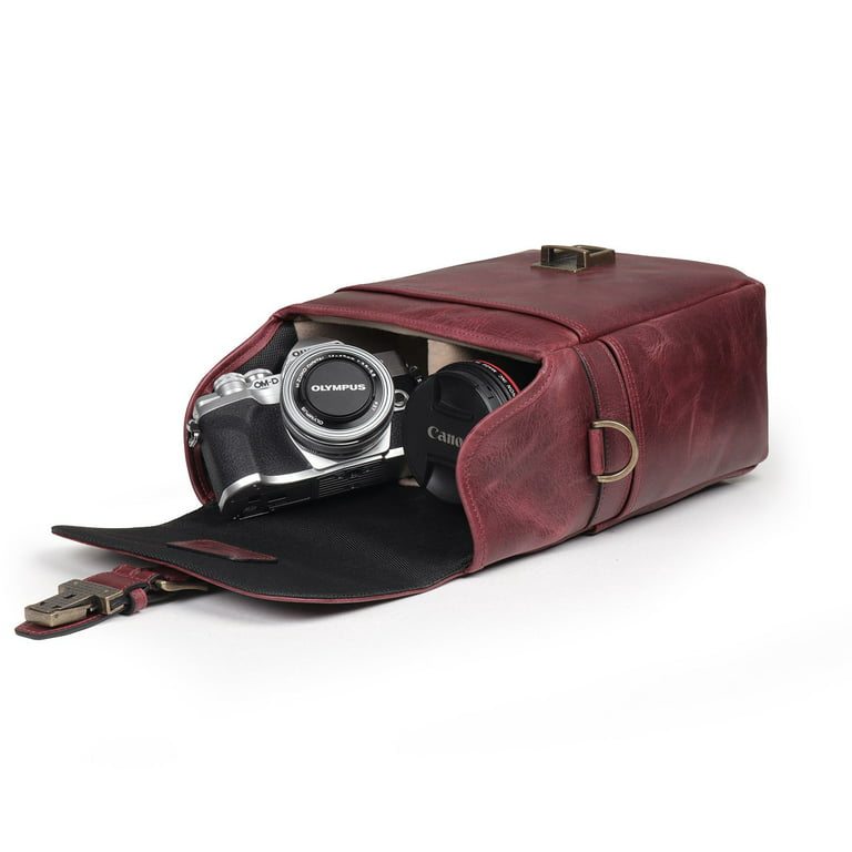 Full-Grain Leather Camera Bag