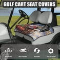 thumbnail image 2 of SEANATIVE Xmas Golf Cart Seat Cover Christmas Golf Cart Seat Towel Blanket with Front Pockets Santa Claus Golfcart Cushion for 2 Person Seats, All Seasons Use Cart Seat Cover Accessory, 2 of 7
