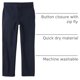 thumbnail image 2 of The Children's Place, Niños, Pantalones Chino de Uniforme de Secado Rápido, Tidal, 10, 2 of 2