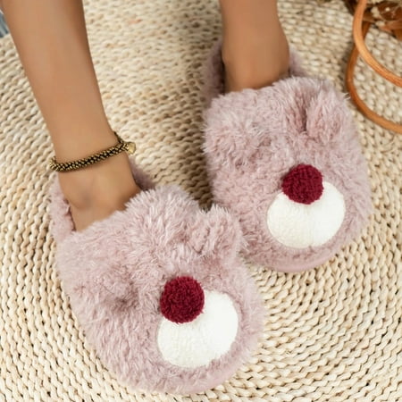 

Gubotare Fuzzy Slippers Women Women s Soft Memory Foam House Slippers Cozy Comfy Warm House Shoes Fuzzy Plush Fleece Lined Bedroom Shoe Indoor Outdoor Slippers for Women A 7.5