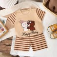 thumbnail image 2 of UAYOTSE Baby Clothes Outfits Toddler Boy Girl Short Sleeve Tops Tops Pants Set,Sizes 18-24 Months, 2 of 4