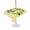 Watercolor Lemon Leaves Wreath Yellow Plaid, variant on Outdoor Tablecloth with Umbrella Hole for Patio/Picnic/Party/Camping, Summer Fruits Waterproof Table Cloth Round Cover Washable, Watercolor Lemon Leaves Wreath Yellow Plaid (Dia 60")