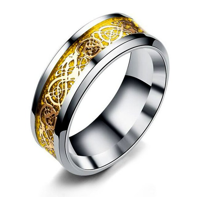 Anneau Brillant Simple Bijoux Accessoire Dragon Motif Brillant pour la Datation
