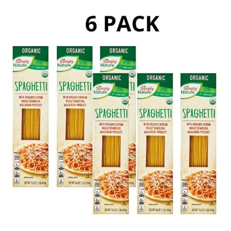 Simply Nature Organic Non-GMO Spaghetti Pasta. Pack of 6